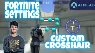 Aim lab  How To Put Fortnite Settings Into Aimlab Custom Crosshair Tips [upl. by Berwick]