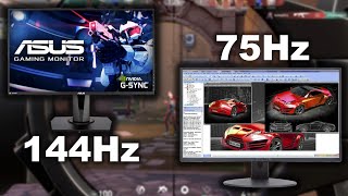 75Hz vs 144Hz Gaming Monitor Worth the Extra Frames [upl. by Puduns]