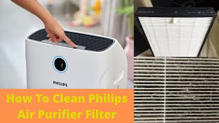 How to clean philips air purifier filter and remaining cleaning icon [upl. by Nosyerg963]