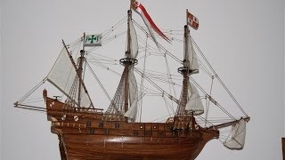 Model ship Construction  San Francisco II Galleon Spanish S XVI [upl. by Housum]