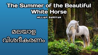 The Summer of the Beautiful White Horse  CBSE class 11 English Snapshots  Summary in Malayalam [upl. by Aneeg602]