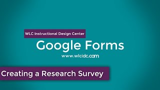 Google Forms  Creating a Research Survey [upl. by Asila]