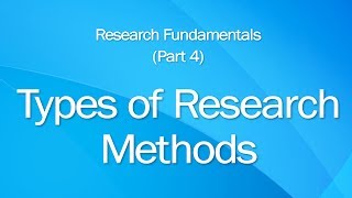 4 Types of Research Methods [upl. by O'Rourke]