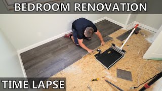 Bedroom Renovation DIY Time Lapse Remodel [upl. by Atnuahsal938]