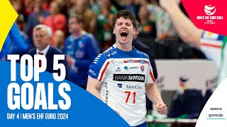 TOP 5 GOALS  Day 4  Mens EHF EURO 2024 [upl. by Currey]