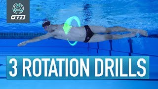 3 Swimming Drills To Improve Rotation  Front Crawl Breathing amp Technique Swim Drills [upl. by Mayap]