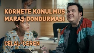 Kornete konulmuş maraş dondurması  Celal İle Ceren [upl. by Cosmo841]