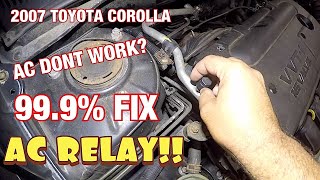 Toyota corolla 2007 AC Dont work Quick Fix AC Relay [upl. by Aihseit]