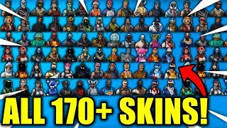 EVERY SKIN IN ALL OF FORTNITE All 170 Fortnite Skins SHOWCASED [upl. by Weber]