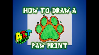 How to Draw a PAW PRINT [upl. by Acinorrev306]