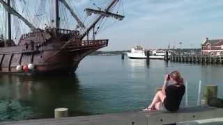 Tall ship El Galeón arrives at New London waterfront [upl. by Kenweigh]