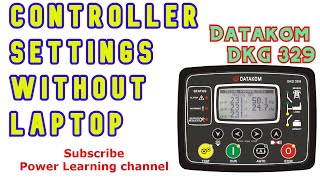 Datakom controller settings without laptop Datakom Ats genset controller D300 D309 africa libya [upl. by Portingale]