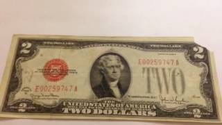 1928 Two Dollar United States Bill [upl. by Neerroc222]