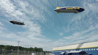 Goodyear Blimps Wingfoot One and Wingfoot Two at Wingfoot Lake [upl. by Cida]