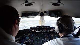 Martinair Learjet 35A Cockpit Takeoff  Richmond KRIC [upl. by Ayekehs]