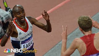 Mo Farah stuns the field wins 10000m in London  Olympic Games Week  NBC Sports [upl. by Oisinoid]