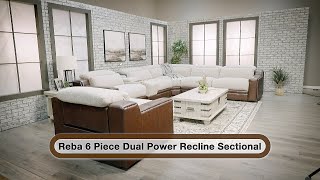 Reba 6 Piece Dual Power Recline Sectional  AFW [upl. by Enomas]