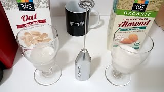 Oat Milk vs Almond Milk part 2 Frothing Test [upl. by Ailices84]