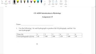 Assignment on changing duration of Unit Hydrograph using S Hydrograph Method [upl. by Penelope]