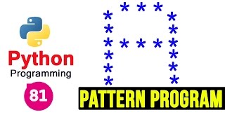 Python Pattern Programs  Printing Stars  in A Shape [upl. by Aekim]