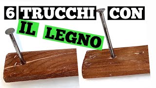 6 IDEE TRUCCHI FAI DA TE CON IL LEGNO DIY IDEAS [upl. by Nan526]