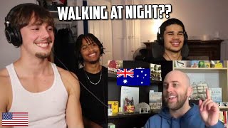 Americans React to Ten Australian Culture Shocks [upl. by Ahseikram]