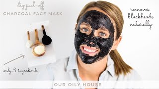 DIY Charcoal PeelOff Mask to Remove Blackheads [upl. by Atrice200]