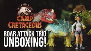 Mattels Camp Cretaceous Roar Attack UNBOXING CERATOSAURUS BUMPY  BARYONYX LIMBO  Jurassic World [upl. by Hpejsoj740]