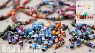 How to make Paper Beads from Magazines [upl. by Rafe]