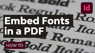 How to Embed Fonts in a PDF [upl. by Attesoj]