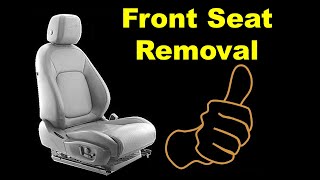 ANY Car Front Seat Removal  How To Remove Front Seats From a Car [upl. by Adamsen]