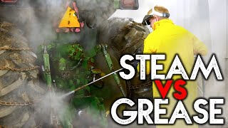 INDUSTRIAL STEAM CLEANER  How to Steam Clean Grease from Heavy Equipment [upl. by Terrill]