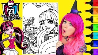 Coloring Monster High Draculaura Coloring Page Prismacolor Markers  KiMMi THE CLOWN [upl. by Child738]