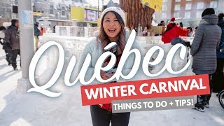 QUEBEC WINTER CARNIVAL  10 Things to do at Carnaval ft the Parade Ice Sculptures amp Food [upl. by Laurette445]