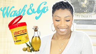 Wash N Go Tapered TWA  Easy Method [upl. by Roberta]