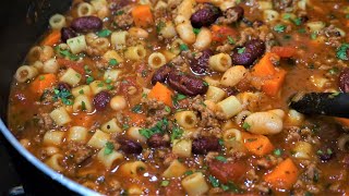 Better than Olive Garden Pasta e Fagioli Soup  Household Favorite [upl. by Sipple]