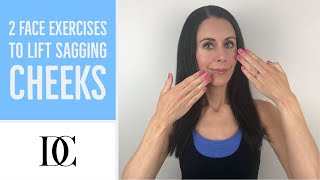 2 Face Exercises To Lift Sagging Cheeks [upl. by Palma557]