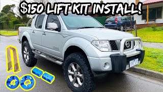 D40 NAVARA LIFT KIT INSTALL  2657017 MUD TYRES [upl. by Hsreh]