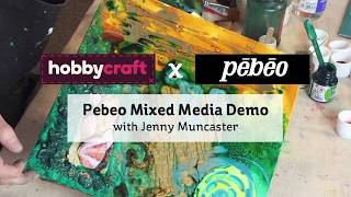 Pebeo Mixed Media Demonstration with Jenny Muncaster [upl. by Ynnatirb742]