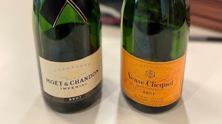 Premium Champagne Review Veuve Clicquot NV Yellow Label amp Moet amp Chandon Brut Imperial [upl. by Imaon]