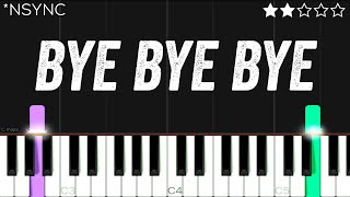 NSYNC  Bye Bye Bye  Easy Piano Tutorial [upl. by Schenck]