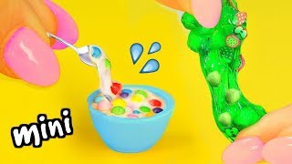 DIY Mini Slimes How To Make Miniature Jelly Cube Slime Cereal Slime Cloud Slime amp Glitter Slime [upl. by Milka]