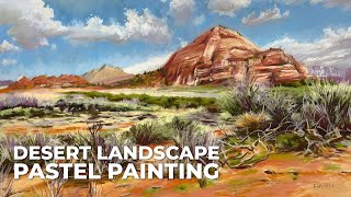 Landscape Painting with Pastels  Desert [upl. by Ramor]