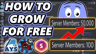 How to Grow Your Discord Server for FREE 2022 [upl. by Dnomayd]