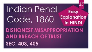 Misappropriation and Breach of Trust  Indian Penal Code [upl. by Divaj]