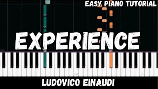 Ludovico Einaudi  Experience Easy Piano Tutorial [upl. by Knapp804]