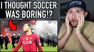 American Reacts to Rare Moments in Football INSANE [upl. by Ecinuahs392]