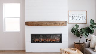 DIY Shiplap Electric Fireplace Build with Mantel  HGG Home Series [upl. by Rednael]