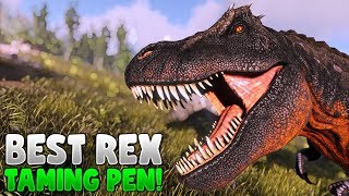 The Best and Cheapest Rex Trap  Ark Survival Evolved [upl. by Nosyarg977]