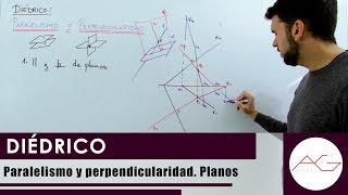 Diédrico Paralelismo y perpendicularidad Planos [upl. by Betteanne]